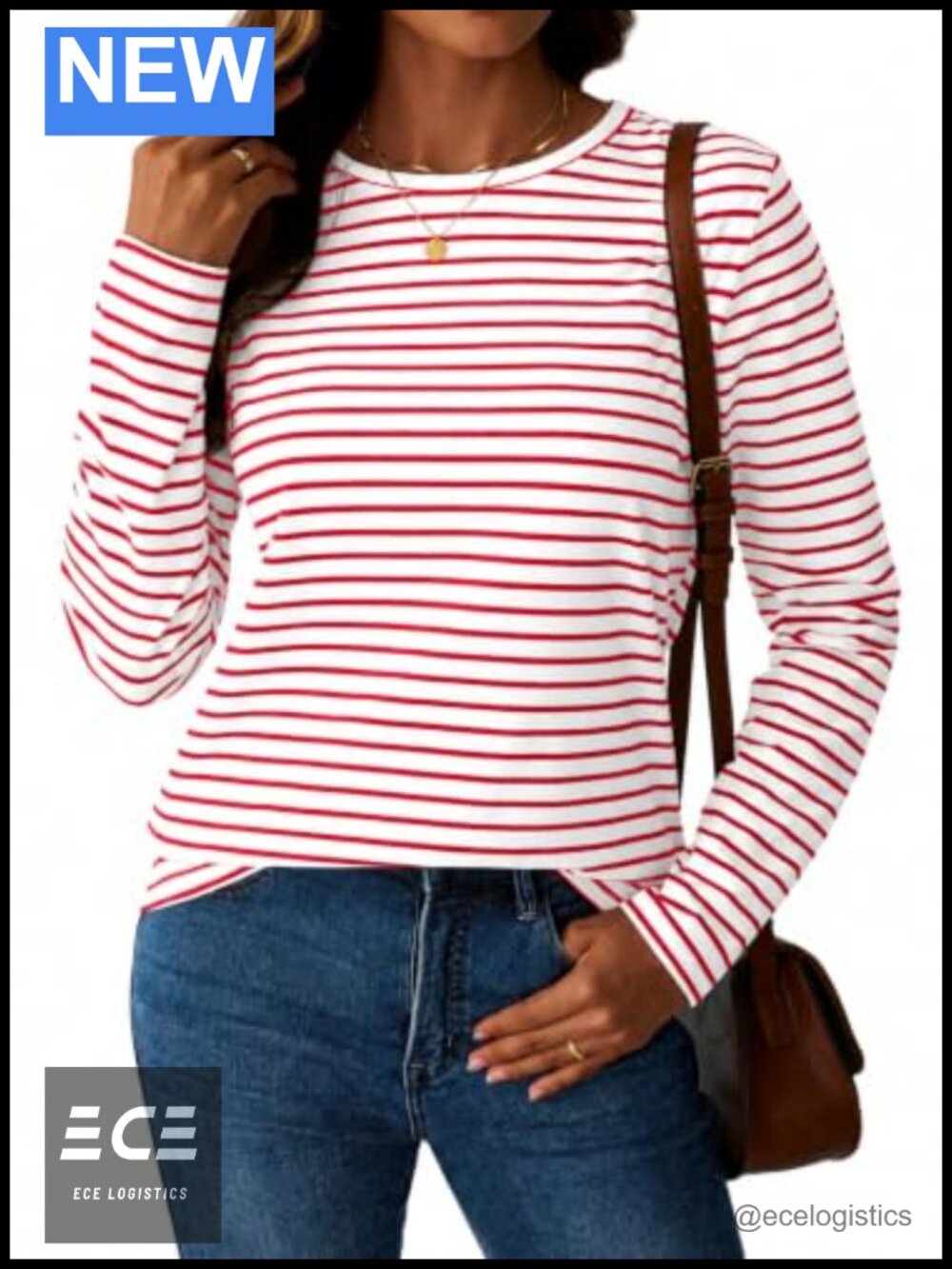 LilyCoco Women Striped Long Sleeve Shirt Breton Boat Neck Loose Fit Casual Top